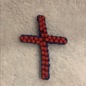 Red and blue Paracord Cross